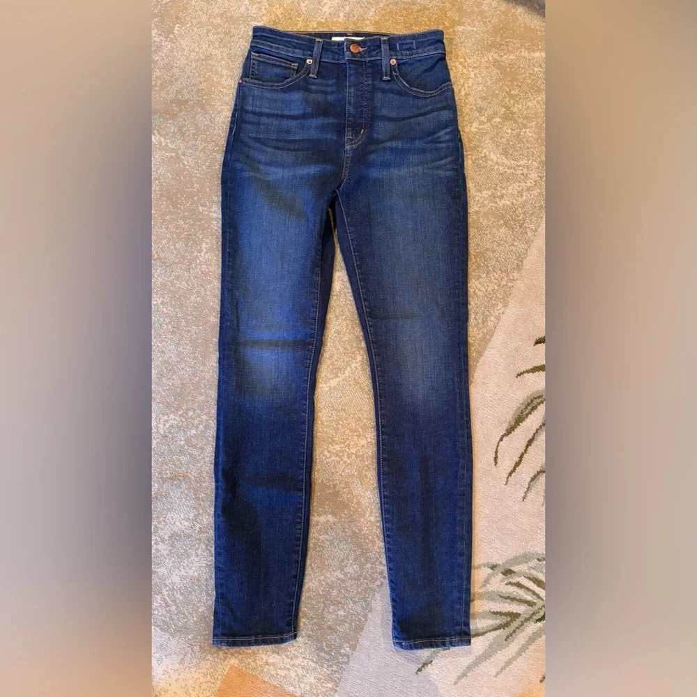 Madewell Curvy High Rise Skinny Jeans Women’s 27 Dark Wash Stretch Denim